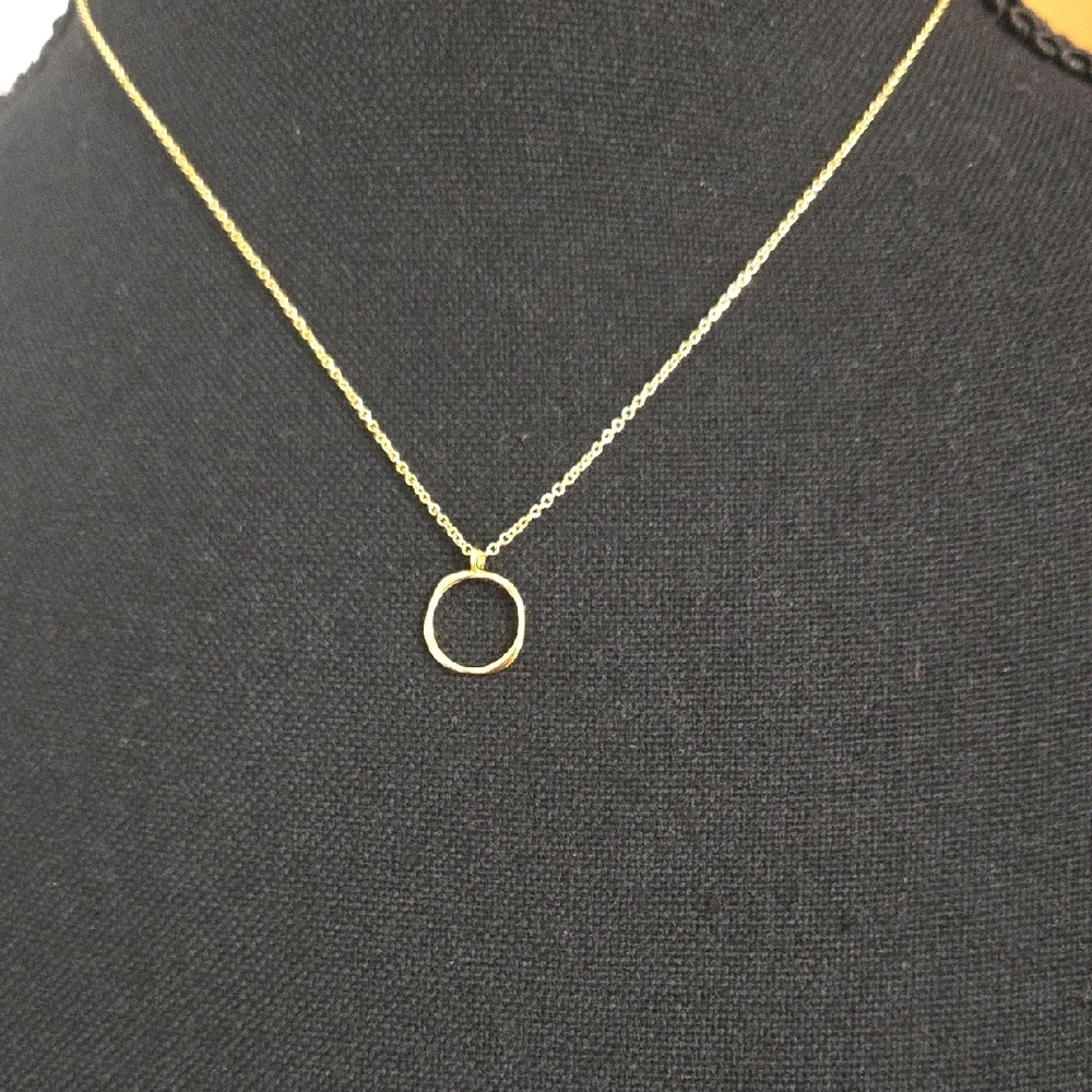 Gorjana Delicate Gold Circle Pendant Necklace